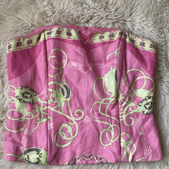 J. McLaughlin Vintage Pink Silk Bustier Size 6 - Picture 2 of 6